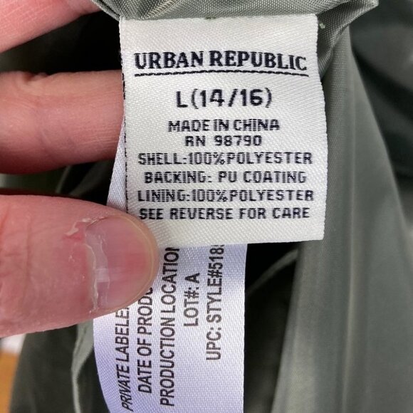 NEW Nordstrom Urban Republic Anorak Jacket Green Girls Size Large 14 / 16 Coat - Picture 10 of 12